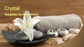  Presentation with spa espiritual - Presentation having beautiful spa composition on wooden background and a  colored foreground