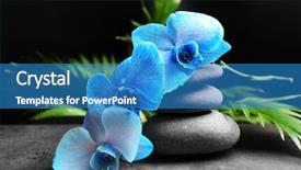  Presentation with blue spa - Slide deck having beautiful spa composition with blue background and a teal colored foreground