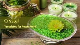  Presentation with funeral flames of aroma candles - Beautiful slide set featuring beautiful spa composition with candles backdrop and a  colored foreground