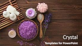 Presentation with lavender - Amazing presentation theme having beautiful spa composition with lavender backdrop and a tawny brown colored foreground