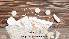  Presentation with spa - Presentation featuring beautiful spa composition with notes background and a  colored foreground