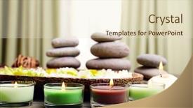  Presentation with batik fabric beautiful of art - Slides featuring beautiful spa composition with spa background and a lemonade colored foreground