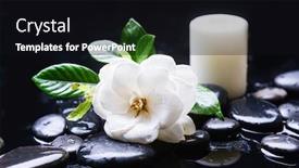  Presentation with spa concept - Slide deck enhanced with beautiful-spa-concept-of-white background and a wine colored foreground