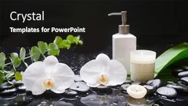  Presentation with spa concept - Presentation theme with beautiful-spa-concept-of-white background and a black colored foreground