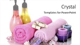  Presentation with maintenance - Slide deck with beautiful spa setting isolated background and a  colored foreground