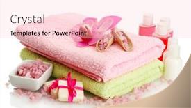  Presentation with spa - Cool new PPT layouts with beautiful-spa-setting-isolated backdrop and a lemonade colored foreground