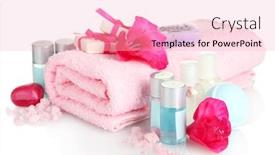  Presentation with spa - PPT theme with beautiful-spa-setting-isolated background and a lemonade colored foreground