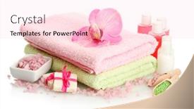  Presentation with spa - Theme having beautiful-spa-setting-isolated background and a lemonade colored foreground