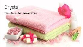  Presentation with spa - Slide set consisting of beautiful-spa-setting-isolated background and a pink colored foreground