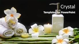  Presentation with stem - Amazing presentation design having beautiful-spa-setting-of-five backdrop and a black colored foreground