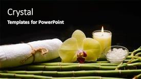  Presentation with stem - Amazing presentation having beautiful-spa-setting-of-orchid backdrop and a black colored foreground