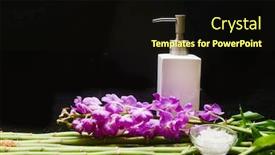  Presentation with stem - Amazing presentation theme having beautiful-spa-setting-of-pink backdrop and a wine colored foreground