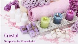  Presentation with spa white orchids black - Presentation theme having beautiful spa setting on white background and a  colored foreground