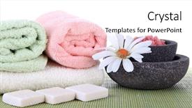  Presentation with bamboo flower - Cool new presentation design with beautiful spa setting with flower backdrop and a  colored foreground