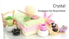  Presentation with lily - Colorful slide set enhanced with beautiful spa setting with lily backdrop and a white colored foreground