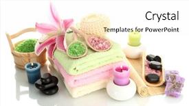  Presentation with lily - Slides with beautiful spa setting with lily background and a white colored foreground