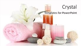  Presentation with in memory of lily - Slide deck having beautiful spa setting with lily background and a  colored foreground