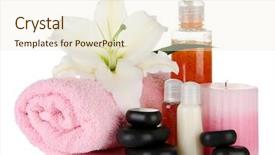  Presentation with in memory of lily - Slides having beautiful spa setting with lily background and a cream colored foreground