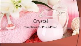  Presentation with lily of the valley close - PPT layouts enhanced with beautiful spa setting with lily background and a lemonade colored foreground