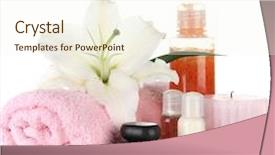  Presentation with in memory of lily - Presentation theme consisting of beautiful spa setting with lily background and a  colored foreground