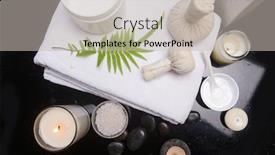  Presentation with fern - Presentation theme having beautiful-spa-setting-with-salt background and a soft green colored foreground