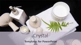  Presentation with fern - Slides featuring beautiful-spa-setting-with-salt background and a light gray colored foreground