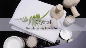  Presentation with fern - Theme having beautiful-spa-setting-with-salt background and a light gray colored foreground