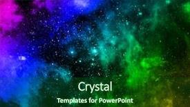  Presentation with space stars - PPT layouts featuring beautiful space with many stars background and a forest green colored foreground