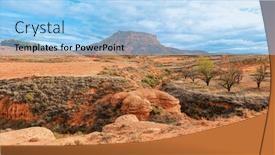  Presentation with spanish - Theme featuring beautiful-spanish-countryside-desertic-landscape background and a light blue colored foreground