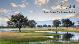  Presentation with spanish - PPT layouts enhanced with beautiful-spanish-countryside background and a light blue colored foreground