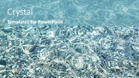  Presentation with sparkling - Colorful PPT theme enhanced with beautiful sparkling sea water sea bottom backdrop and a light blue colored foreground