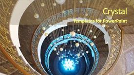  Presentation with stairway - PPT theme having beautiful spiral staircase with illumination background and a tawny brown colored foreground