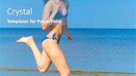  Presentation with spirit - Colorful slide set enhanced with beautiful spirit carefree happiness backdrop and a teal colored foreground