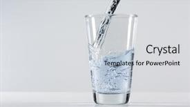  Presentation with gravity rain blue water drop splash - PPT layouts featuring beautiful splash of blue water background and a light gray colored foreground