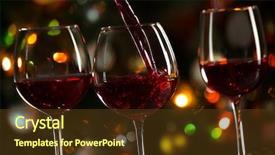  Presentation with christmas lights - Cool new PPT layouts with beautiful splash of red wine backdrop and a tawny brown colored foreground