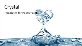  Presentation with clean water - Beautiful presentation theme featuring beautiful splashes a clean water backdrop and a white colored foreground