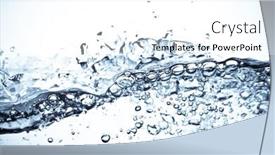  Presentation with clean water - Amazing PPT theme having beautiful splashes a clean water backdrop and a white colored foreground