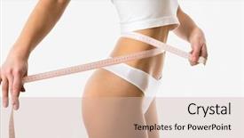  Presentation with sporty - PPT theme having beautiful sporty woman body background and a soft green colored foreground