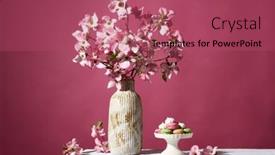  Presentation with florida - Presentation with beautiful-spring-bouquet-of-cornus background and a  colored foreground