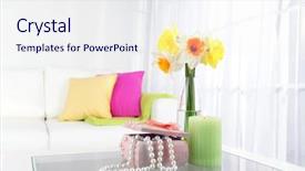  Presentation with jasmine spring flowers - PPT theme having beautiful spring flowers in vase background and a  colored foreground