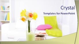  Presentation with spring flowers on textured - PPT layouts consisting of beautiful spring flowers in vase background and a  colored foreground