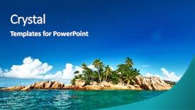  Presentation with island party - Beautiful PPT theme featuring beautiful st pierre island backdrop and a dark gray colored foreground
