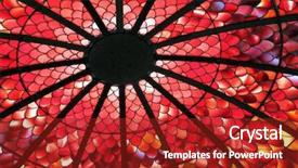  Presentation with glass ceiling - Beautiful presentation theme featuring beautiful stained glass ceiling backdrop and a crimson colored foreground
