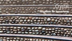  Presentation with stairs - PPT theme with beautiful-stairs-with-pebbles background and a gray colored foreground