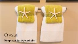  Presentation with decor - Presentation theme having beautiful-star-fish-decor-detail background and a lemonade colored foreground