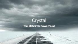  Presentation with snow - Theme having beautiful-stormy-sky-with-clouds background and a gray colored foreground