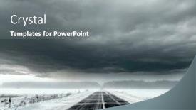  Presentation with snow - Audience pleasing PPT layouts consisting of beautiful-stormy-sky-with-clouds backdrop and a gray colored foreground