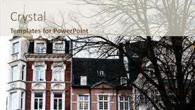  Presentation with old buildings - Cool new slides with beautiful street view of traditional old buildings in aachen germany europe backdrop and a lemonade colored foreground