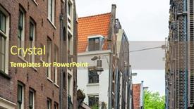  Presentation with old buildings - Amazing presentation theme having beautiful-street-view-of-traditional backdrop and a violet colored foreground