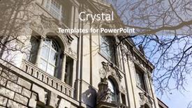  Presentation with old buildings - Colorful PPT layouts enhanced with beautiful street view of traditional old buildings in berlin backdrop and a coral colored foreground